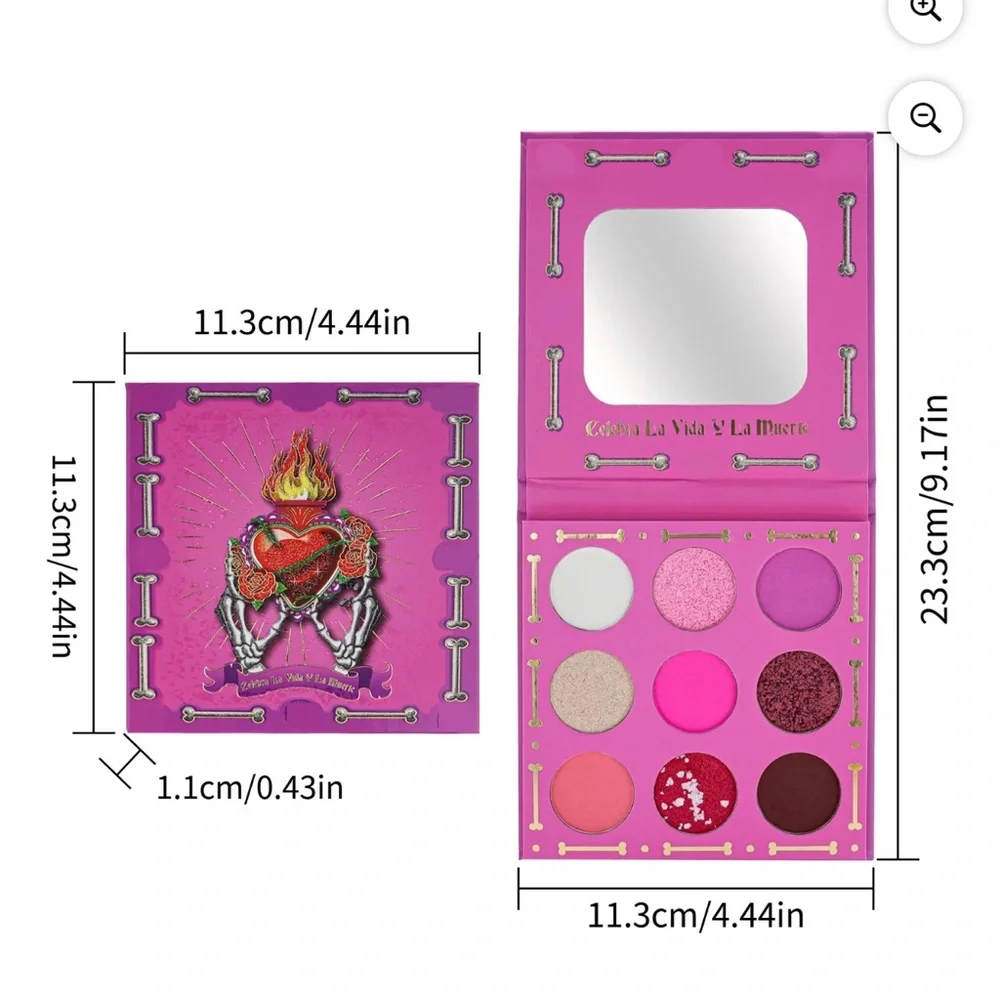 Pink Skull 9-Colors Eyeshadow Palette